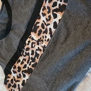 Gray and leopard tank